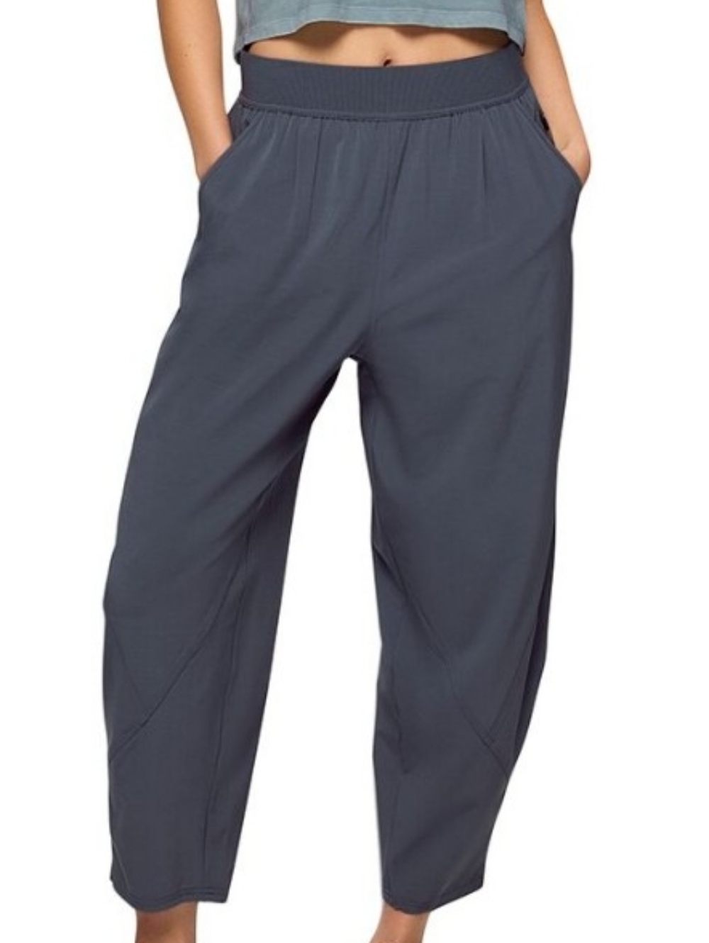 NWT prAna Railay High Rise Crop Pants - Thundercloud- Size Small